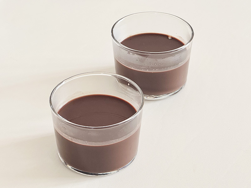 【簡単！低カロリー】チョコプリン（アーモンドミルクプリン　ココア味）完成