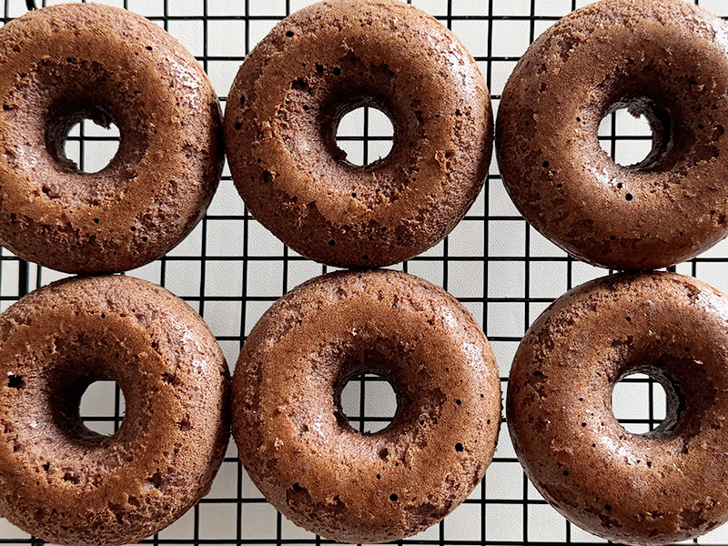 米粉のチョコドーナツのレシピ(焼きドーナツ)